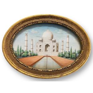 Miniature - Vue Du Taj Mahal Agra En Inde Fin 19ème